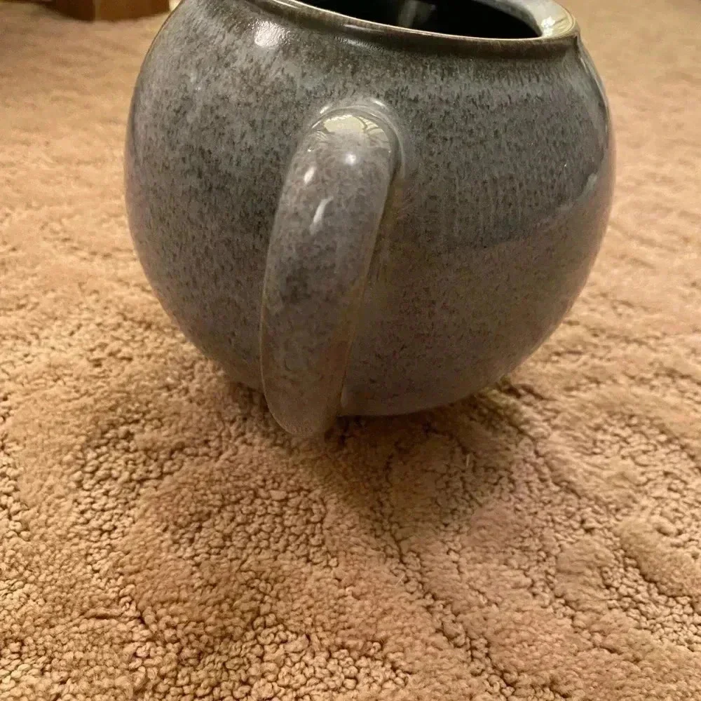 Crate & barrel jars France nuit teapot blue black stoneware tourres gris